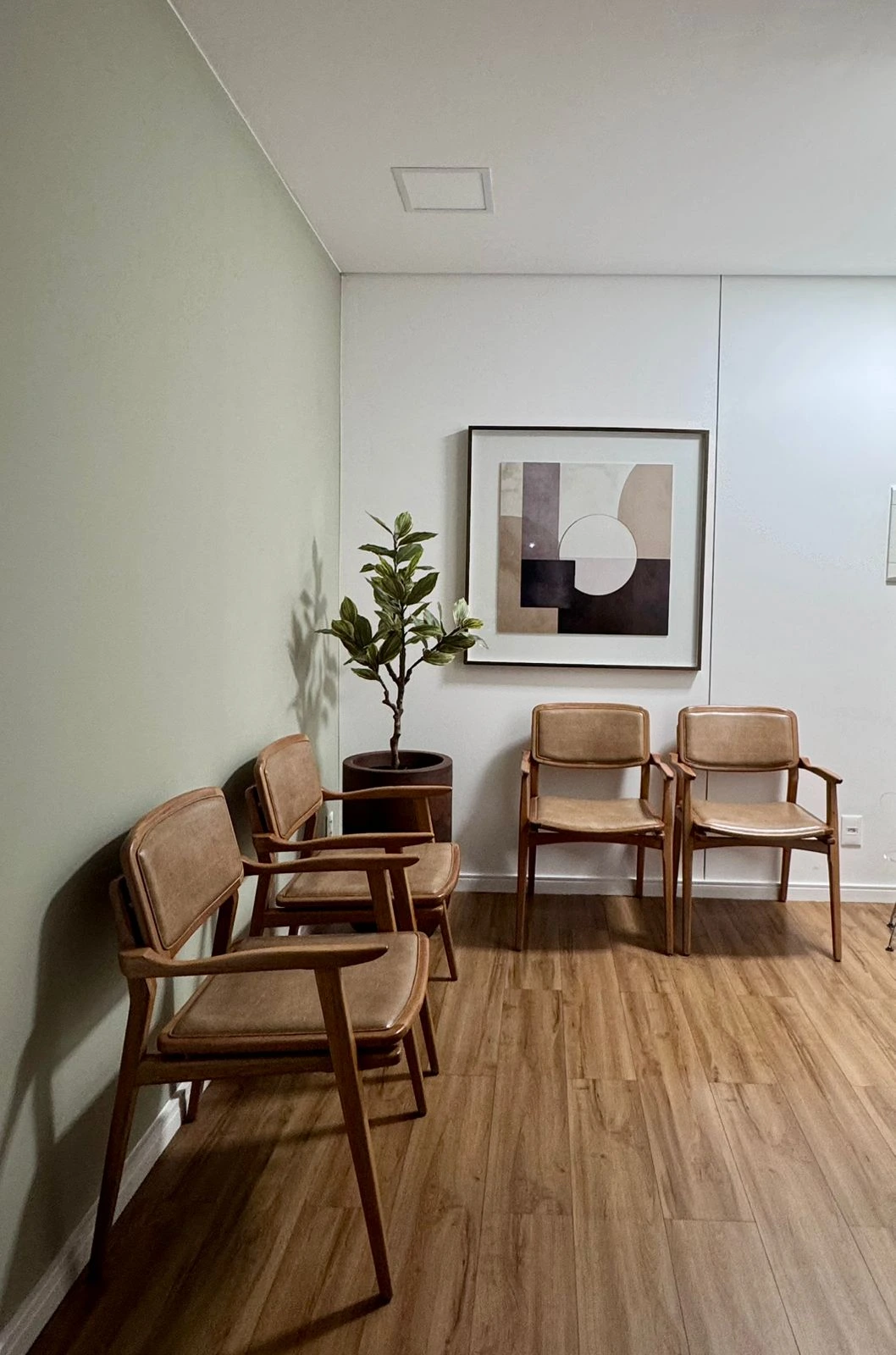 Sala de espera confortável da Clínica Berber